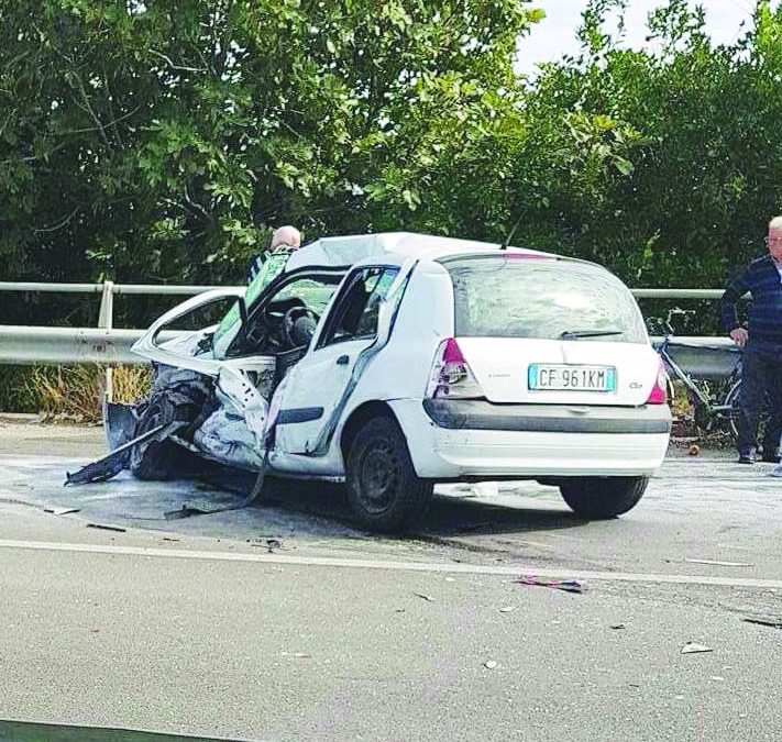 L'auto coinvolta nell'incidente e in cui viaggiava la vittima