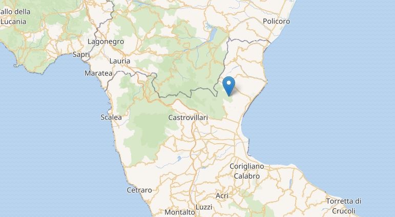 Terremoto in provincia di Cosenza, scossa da 2.4 gradi  Interessati 8 comuni entro i dieci chilometri dall’epicentro