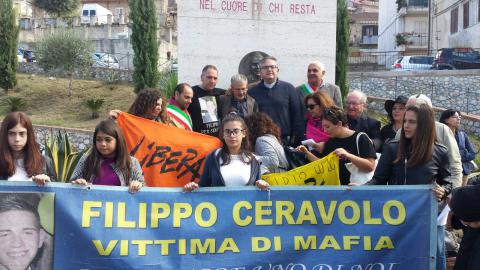 La manifestazione per Filippo Ceravolo