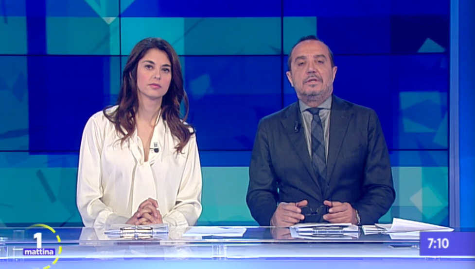 I conduttori di Unomattina, Franco Di Mare e Benedetta Rinaldi