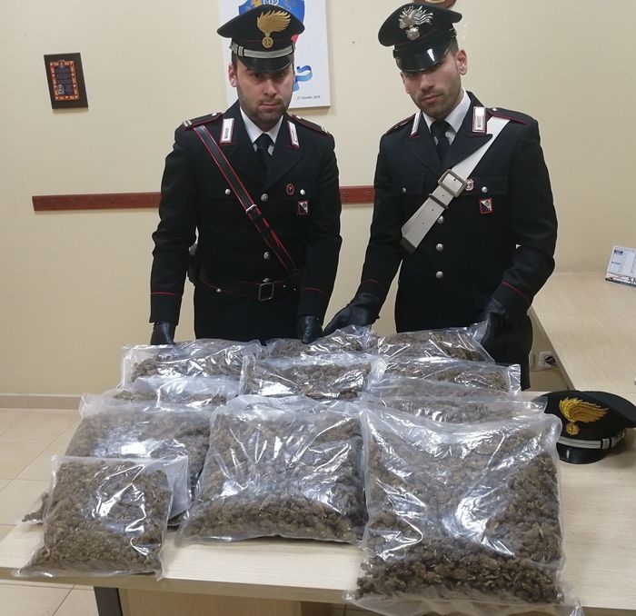 In auto con 11 chili di marijuana, arrestato allo svincolo autostradale