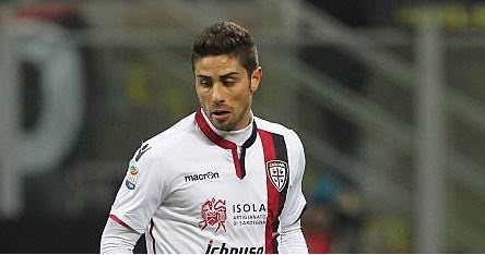 Marco Capuano in azione con la maglia del Cagliari