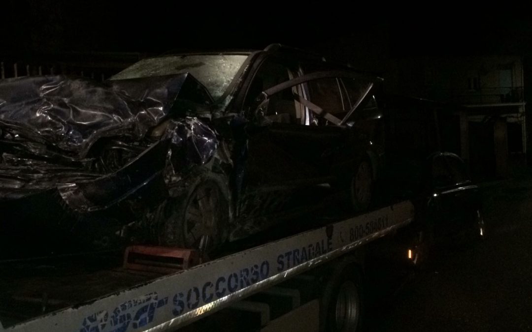L'Opel coinvolta nell'incidente