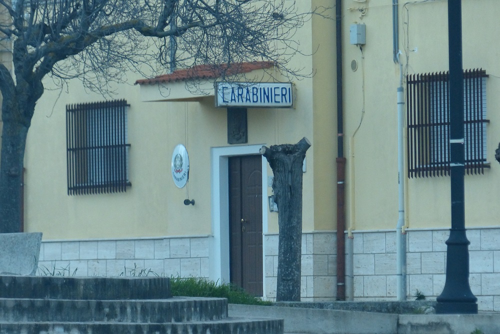 La stazione dei carabinieri di Zungri