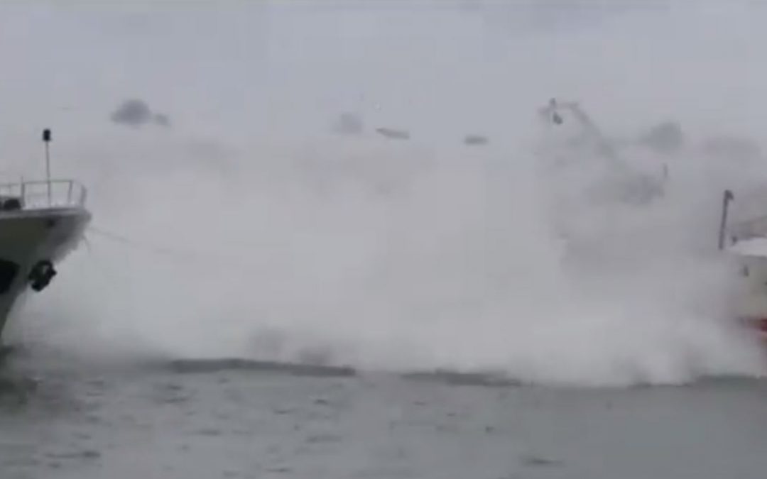 VIDEO – Tempesta investe la costa a Maratea  Le barche sommerse da onde alte diversi metri