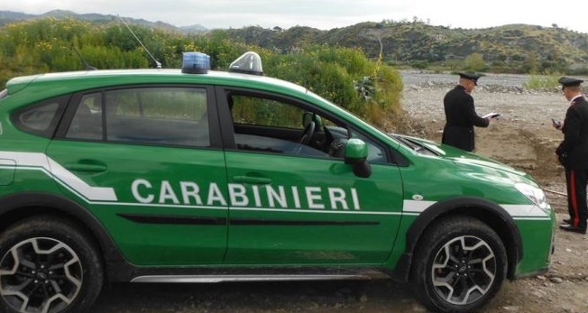 Un controllo dei carabinieri forestali