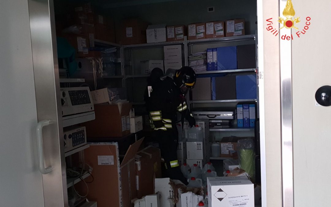L'intervento dei vigili del fuoco