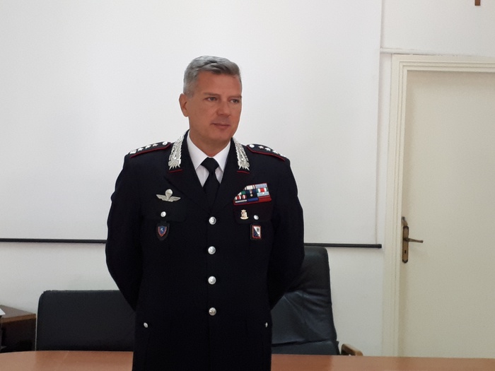 Il nuovo comandante provinciale di Potenza dei Carabinieri, il colonnello Nicola Albanese