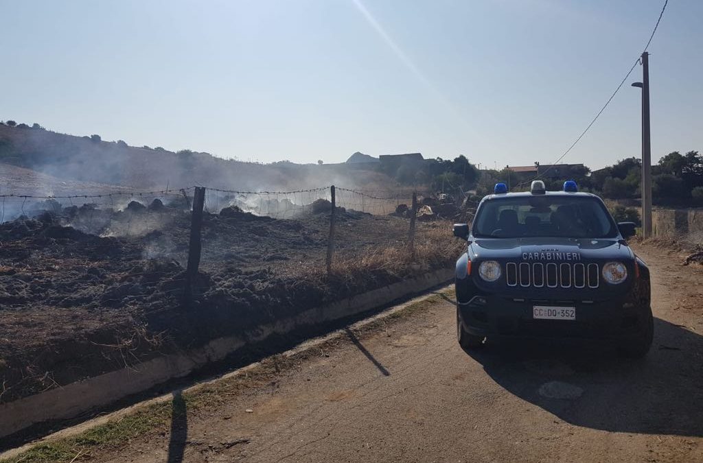 L'area interessata dall'incendio
