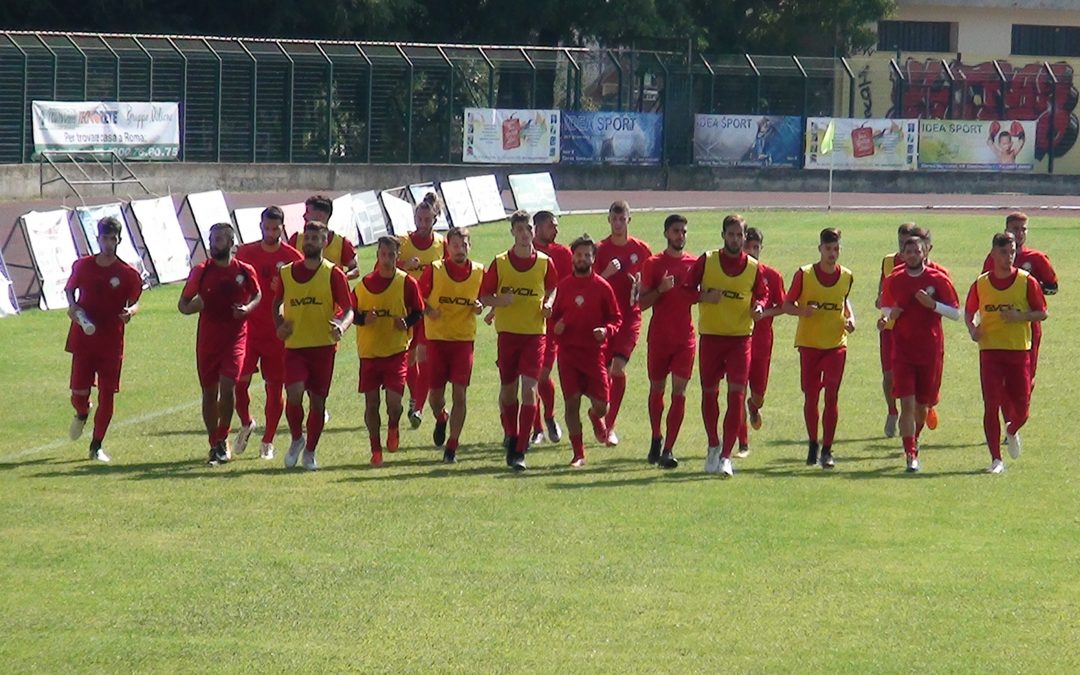 I giocatori del Castrovillari durante una sessione di allenamento