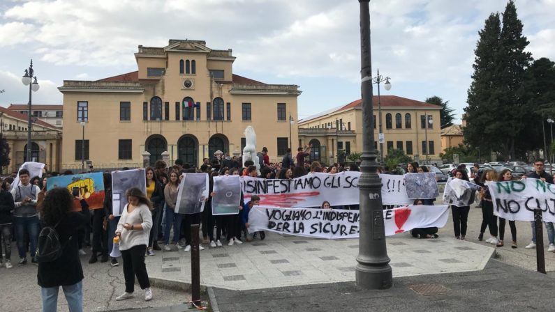 Studenti in piazza per chiedere strutture sicureUna delegazione incontra il sindaco di Vibo Costa