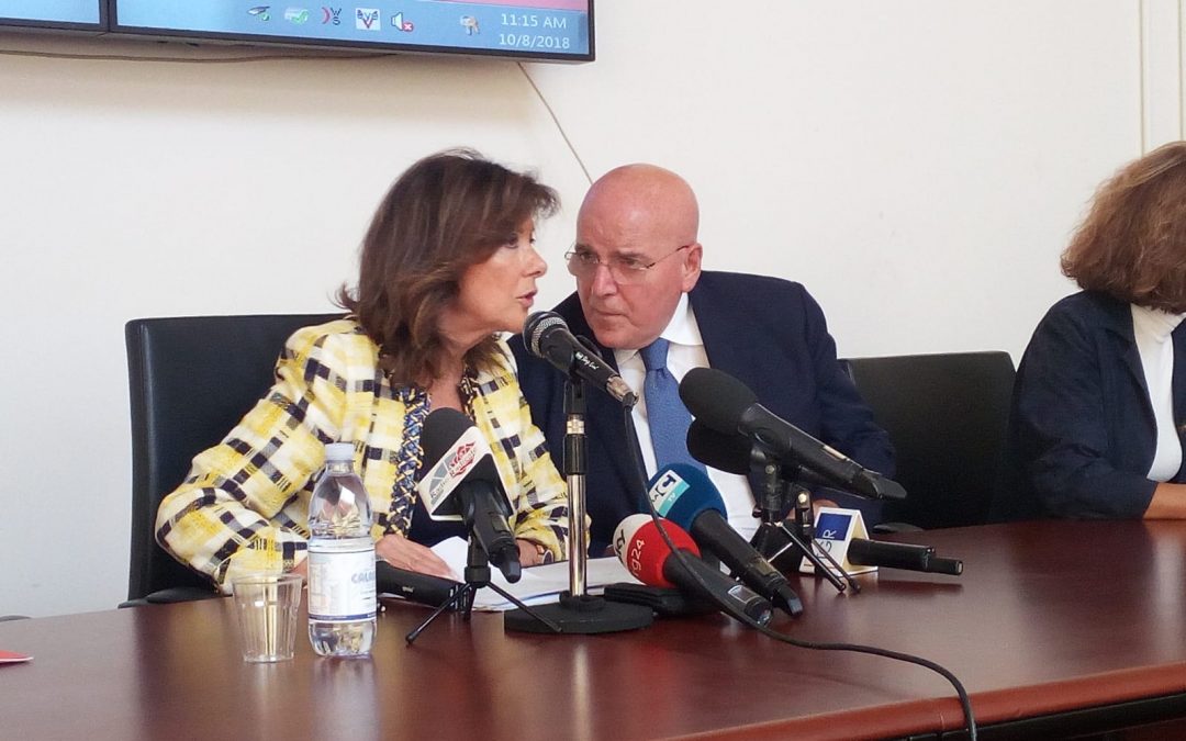 La presidente del Senato, Maria Elisabetta Alberti Casellati, con Mario Oliverio
