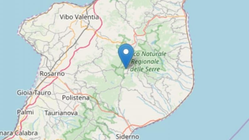 Scossa di terremoto registrata nel ViboneseL'epicentro nell'area delle Serre: nessun danno