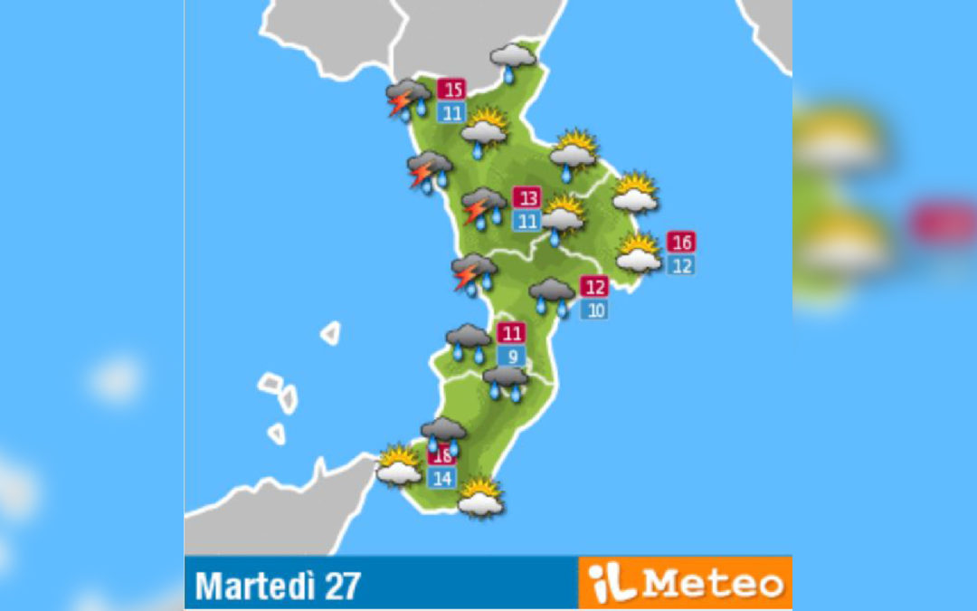 Le previsioni meteo per domani