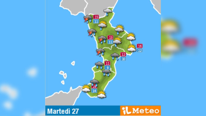 Maltempo in Calabria, in arrivo freddo e pioggiaNuova allerta arancione per la fascia TirrenicaSmentita ipotesi tromba d'aria nel Crotonese