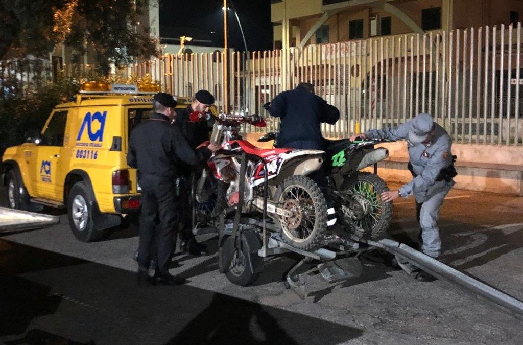Le moto sequestrate