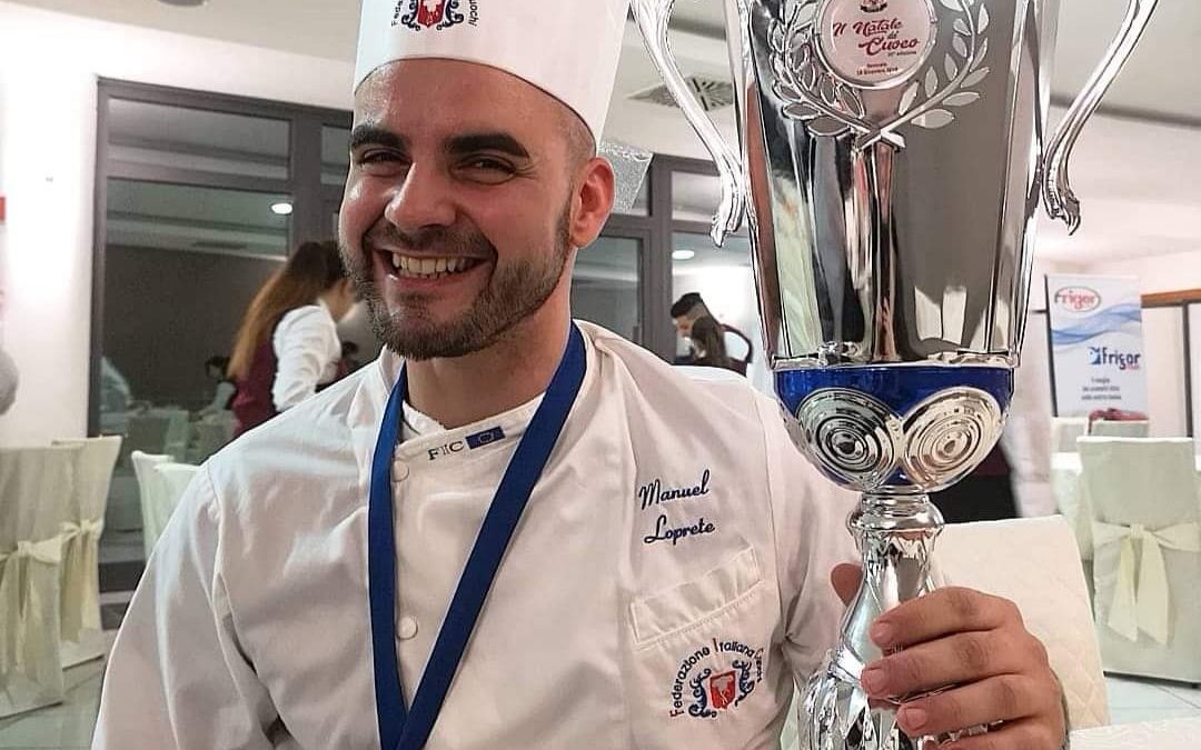 Manuele Loprete dopo la premiazione