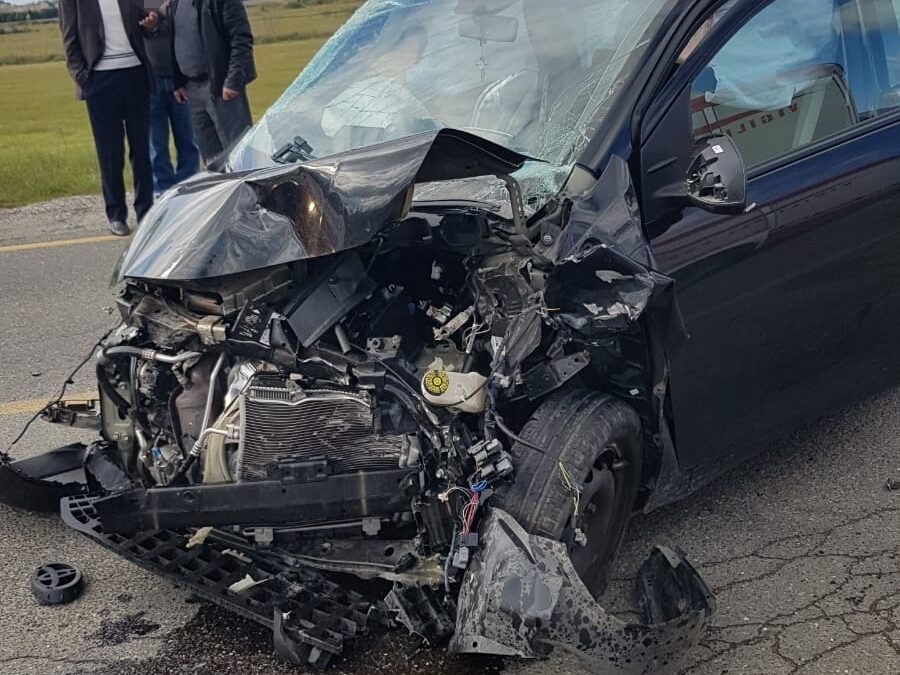 Una delle tre auto coinvolte