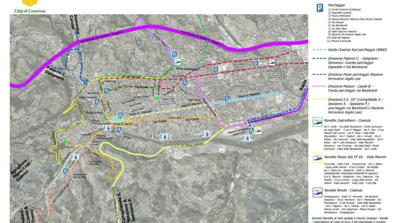 FOTO - Capodanno 2019, le mappe della viabilità di Cosenza