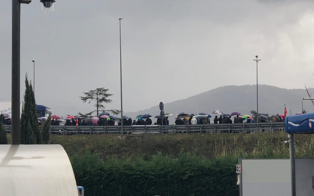 La protesta dei lavoratori Lsu-Lpu