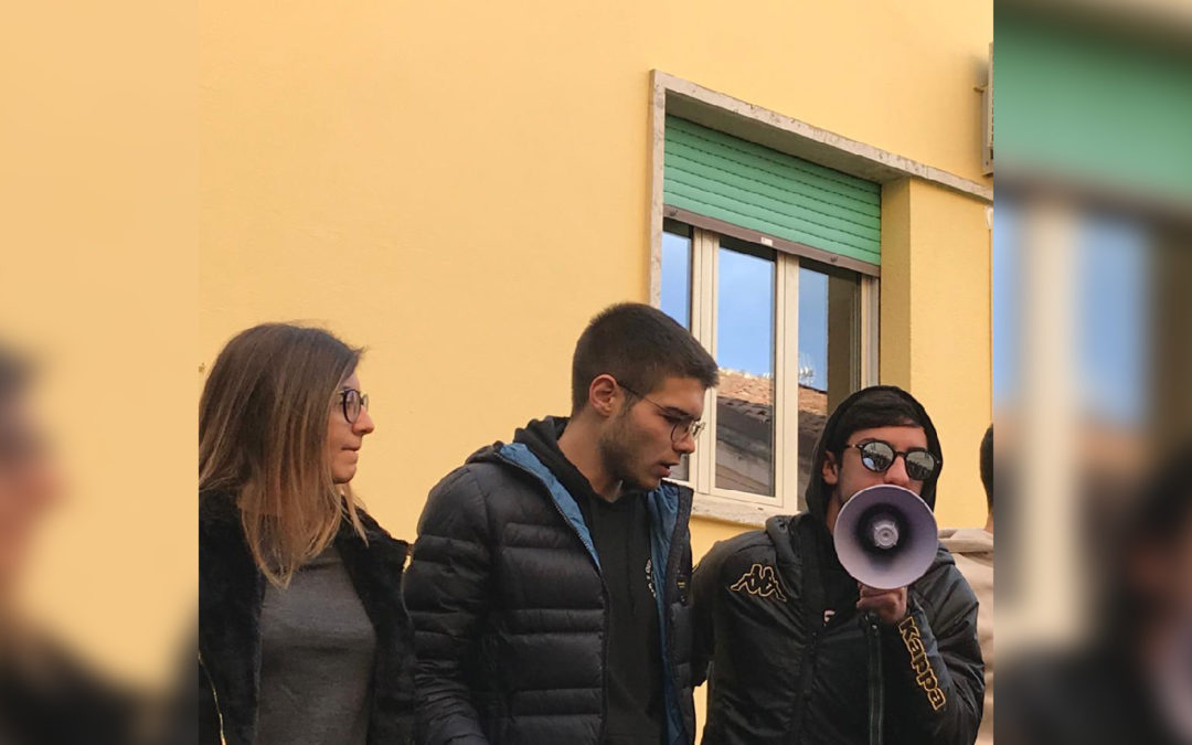 Gli studenti in protesta