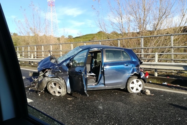 L'auto su cui viaggiava la vittima