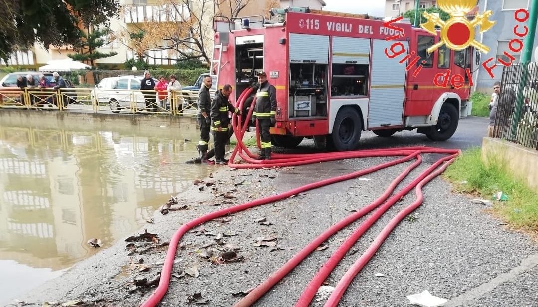 Interventi dei vigili del fuoco per il maltempo