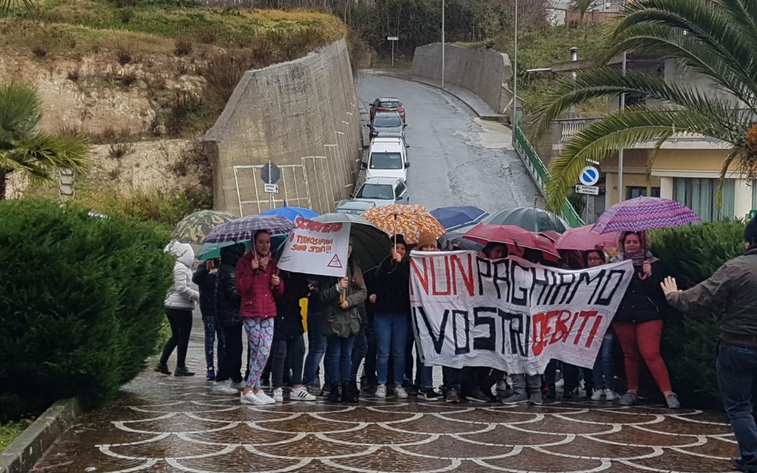 Gli studenti in protesta