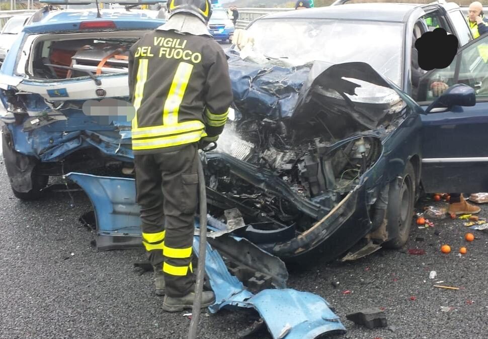 L'incidente avvenuto in autostrada