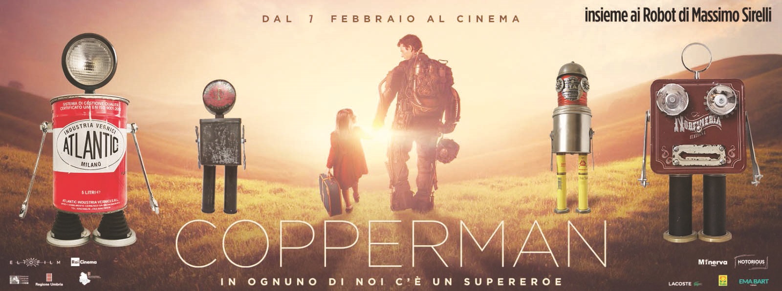 La locandina del film “Copperman” con alcuni dei robot di Sirelli..jpg