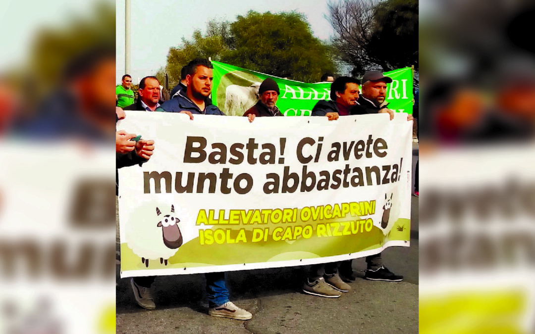 Un momento della protesta