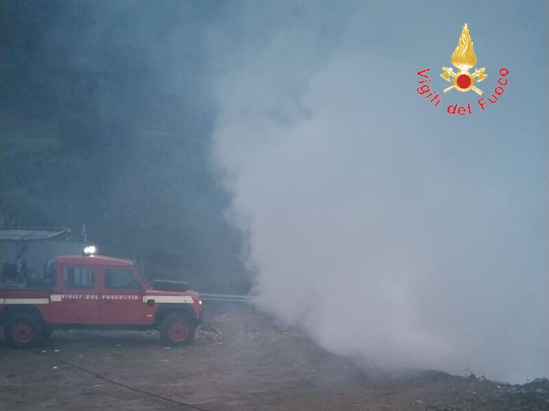 L'intervento a Taverna dei vigili del fuoco