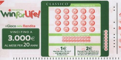 Vinta a Rosarno una rendita ventennale al Win for LifeIl fortunato giocatore ha ottenuto 3mila euro al mese