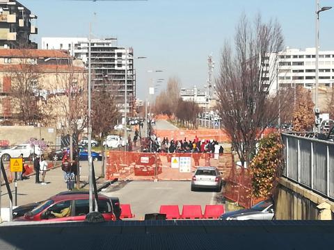 Occupazione cantiere metro a Cosenza
