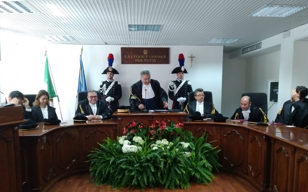 Un momento della cerimonia di apertura dell'anno giudiziario