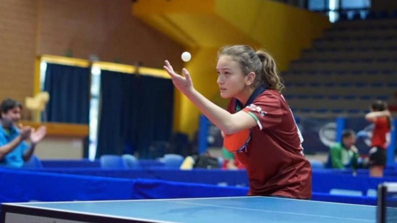 Miriam Carnovale argento ai Giochi del Mediterraneo Under 15Impresa sfiorata dalla giovane pongista vibonese