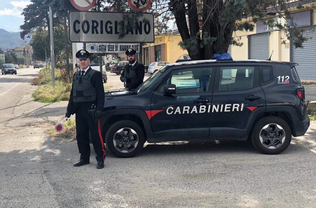 Controlli dei carabinieri a Corigliano Calabro