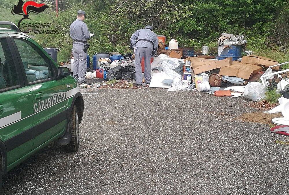 I rifiuti scoperti dai carabinieri forestali