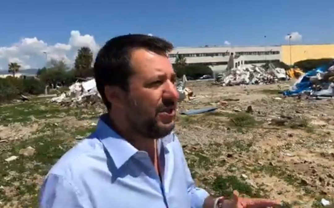 Matteo Salvini a San Ferdinando