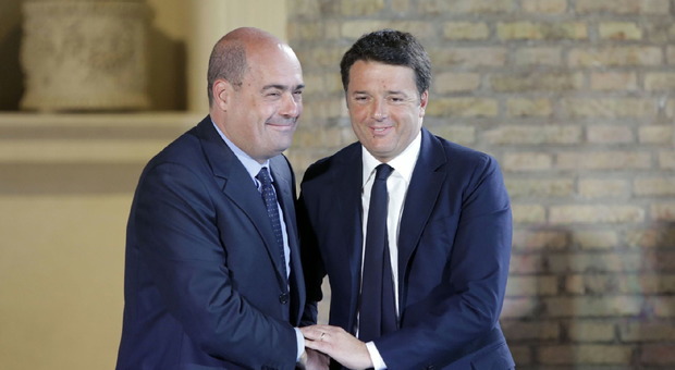 Matteo Renzi e Nicola Zingaretti