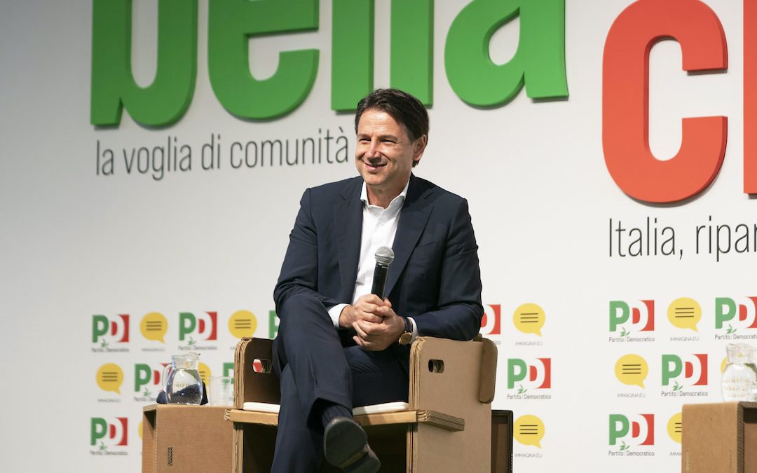 Giuseppe Conte alla Festa Nazionale dell'Unità 2020 a Modena (Foto Filippo Attili/LaPresse)