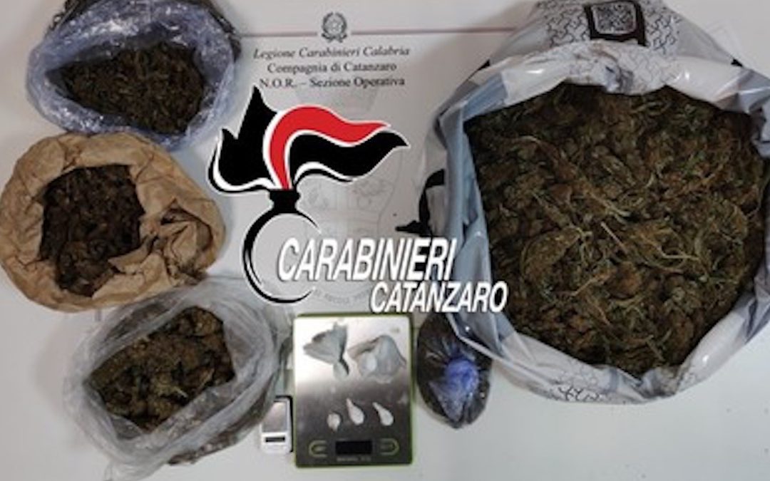 La droga e i bilancini di precisione sequestrati dai carabinieri