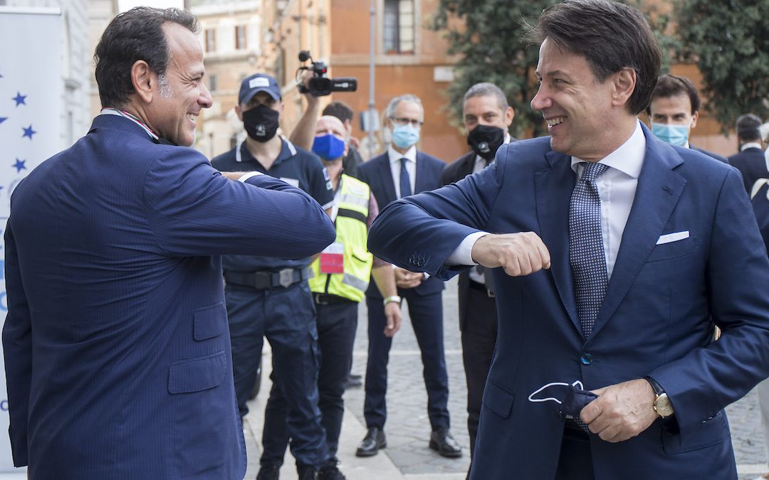 Marcello Minenna e Giuseppe Conte (Foto Roberto Monaldo/LaPresse)