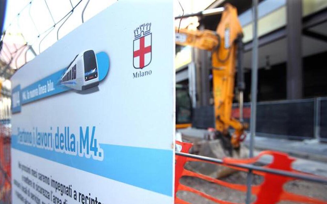 I lavori per la M4 a Milano