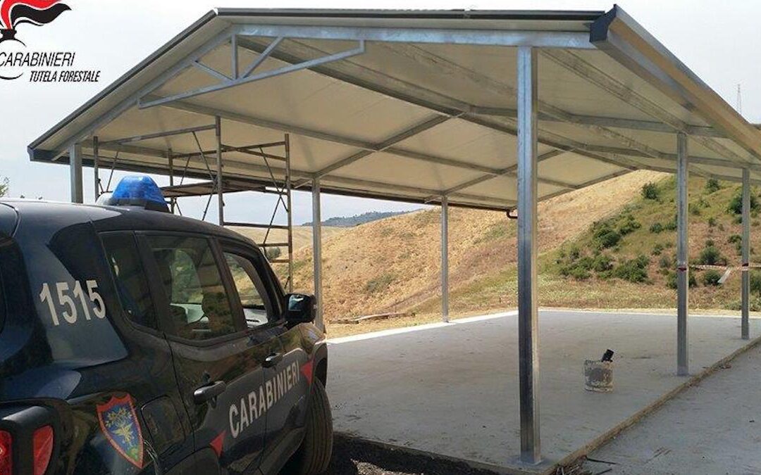 L'opera abusiva sequestrata a Pietrapaola