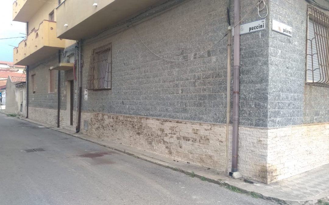 La strada in cui è stato trovato il cadavere di Pangallo