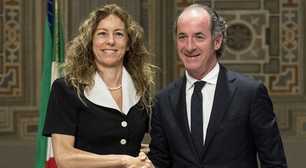 Il ministro Erika Stefani e il Governatore Luca Zaia