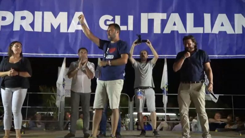 VIDEO - Il comizio di Matteo Salvini a Soverato