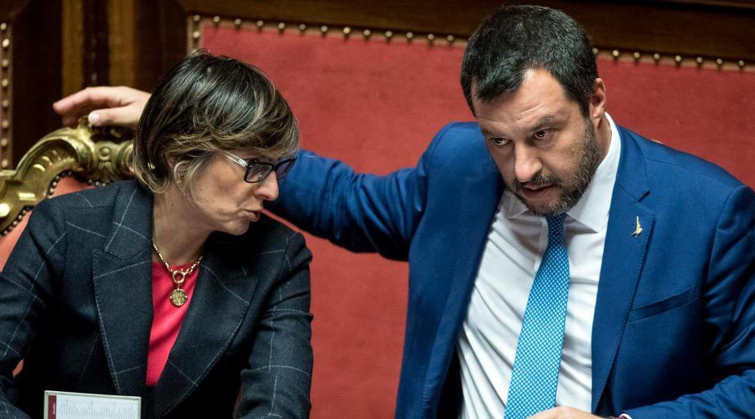 Giulia Bongiorno e Matteo Salvini