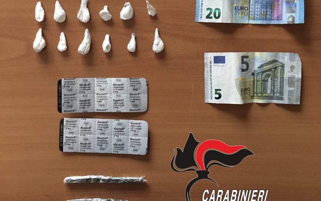 Spacciano hashish, cocaina e Rivotril, “l’eroina dei poveri”. 2 arresti dei carabinieri